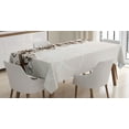 thumbnail image 1 of Ambesonne Almond Blossom Tablecloth Rectangular Table Cover, Hand Drawn Petals, 60"x90", Dark Brown Beige, 1 of 4