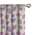 thumbnail image 1 of Ambesonne Aloha 4-Panel Curtains, Leaves Pattern Grunge Style, 56"x63", Lavender Lilac, 1 of 1