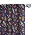 thumbnail image 1 of Ambesonne Aloha Curtains, Simplified Totem Palm Tree, Pair of 28"x95", Indigo Mustard Fern Green, 1 of 4