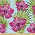 thumbnail image 1 of Ambesonne Aloha Fabric by the Yard Upholstery, Hand-drawn Summer Pattern, 10 Yards, Apple Green Pale Blue, 1 of 4
