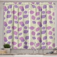 thumbnail image 1 of Ambesonne Aloha Kitchen Curtains, Leaves Pattern Grunge Style, 55"x45", Lavender Lilac, 1 of 1