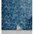 thumbnail image 1 of Ambesonne Aloha Peel & Stick Wallpaper for Home, Abstract Grunge Botany Leaves, 13"x100", Indigo and Sea Blue, 1 of 5