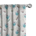 thumbnail image 1 of Ambesonne Alpaca Cactus Curtains, Abstract Llama Ethnic, Pair of 28"x95", White Rose and Sky Blue, 1 of 4