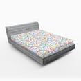 thumbnail image 1 of Ambesonne Alphabet Fitted Sheet, Colored Letters, California King, Multicolor, 1 of 3