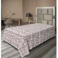 thumbnail image 1 of Ambesonne Alphabet Flat Bedding Sheet Soft Top Sheet, Weathered Letters Words, Twin, Dark Maroon and White, 1 of 1