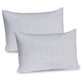 thumbnail image 1 of Ambesonne Alphabet Pillow Sham 2 Pack, Numerals Lettering, 26"x20", Pale Taupe and White, 1 of 3