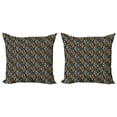 thumbnail image 1 of Ambesonne Alphabet Throw Pillow Cover 2 Pack, Modern Letters Fun Pattern, 20", Dark Taupe Multicolor, 1 of 2