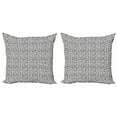 thumbnail image 1 of Ambesonne Alphabet Throw Pillow Cover 2 Pack, Uppercase English Letters, 24", Charcoal Grey and White, 1 of 2