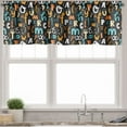 thumbnail image 1 of Ambesonne Alphabet Valance Pack of 2, Modern Letters Fun Pattern, 54"X12", Dark Taupe Multicolor, 1 of 5