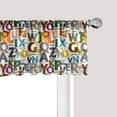 thumbnail image 1 of Ambesonne Alphabet Window Valance, Colorful Animals Initials, 42" x 12", Multicolor, 1 of 3