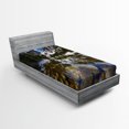 thumbnail image 1 of Ambesonne America Fitted Sheet, Mountain Lake Park West, Twin Size, Green Brown Blue, 1 of 2