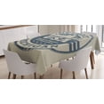 thumbnail image 1 of Ambesonne America Tablecloth Rectangular Table Cover, Detroit Michigan Stamp, 60"x90", Blue Grey and Taupe, 1 of 4