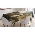 thumbnail image 1 of Ambesonne America Tablecloth Rectangular Table Cover, Waterfall Yosemite Park, 60"x84", Brown Reseda Green, 1 of 4