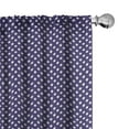 thumbnail image 1 of Ambesonne American Curtains, Flag with Stars, Pair of 28"x63", Purple White, 1 of 5