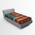 thumbnail image 1 of Ambesonne American Fitted Sheet, Old National Patriotic, Twin Size, Blue Red Pale Brown, 1 of 3
