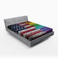 thumbnail image 1 of Ambesonne American Flag Fitted Sheet, Brick Wall Pride, Queen Size, Multicolor, 1 of 2
