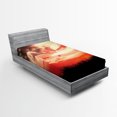 thumbnail image 1 of Ambesonne American Flag Fitted Sheet, Sunset, Twin XL Size, Multicolor, 1 of 2