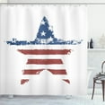 thumbnail image 1 of Ambesonne American Flag Shower Curtain, Stars Stripes, 69"Wx70"L, Navy Brown, 1 of 5