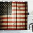 thumbnail image 1 of Ambesonne American Flag Shower Curtain, Wood Design Flag, 69"Wx70"L, Blue Red, 1 of 5