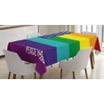 thumbnail image 1 of Ambesonne American Flag Tablecloth Rectangular Table Cover, Stars Peace Pride, 60"x84", Multicolor, 1 of 4
