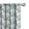 thumbnail image 1 of Ambesonne American Football Curtains, Safety Sketch, Pair of 28"x84", Aqua Grey Cream, 1 of 4