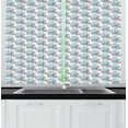 thumbnail image 1 of Ambesonne American Football Kitchen Curtains, Safety Sketch, 55"x45", Aqua Grey Cream, 1 of 1