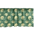 thumbnail image 1 of Ambesonne American Football Window Valance, Retro Balls, 54" X 12", Green Cream, 1 of 3