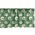 thumbnail image 1 of Ambesonne American Football Window Valance, Retro Balls, 54" X 18", Green Cream, 1 of 3