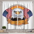 thumbnail image 1 of Ambesonne American Kitchen Curtains, Bald Eagle National Bird, 55"x30", Multicolor, 1 of 1