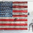 thumbnail image 1 of Ambesonne American Shower Curtain, Fourth of July Theme, 69"Wx84"L, Blue Red Beige, 1 of 3