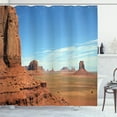 thumbnail image 1 of Ambesonne American Shower Curtain, Monument Sand Desert, 69"Wx84"L, Cinnamon Blue, 1 of 5