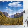 thumbnail image 1 of Ambesonne American Shower Curtain, Yosemite El Capitan US, 69"Wx75"L, Green Blue, 1 of 5