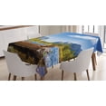 thumbnail image 1 of Ambesonne American Tablecloth Rectangular Table Cover, California Yosemite, 52"x70", Green Blue, 1 of 4