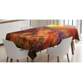 thumbnail image 1 of Ambesonne American Tablecloth Rectangular Table Cover, Grand Canyon Horizon, 52"x70", Orange, 1 of 4
