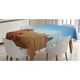 thumbnail image 1 of Ambesonne American Tablecloth Rectangular Table Cover, Monument Sand Desert, 60"x90", Cinnamon Blue, 1 of 4