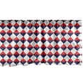 thumbnail image 1 of Ambesonne Americana Window Valance, Half Triangles Diamond Shapes Retro Navy Inspired Artwork Print, Curtain Valance for Kitchen Bedroom Decor with Rod Pocket, 54" X 12", Red Dark Blue and White, 1 of 3