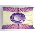thumbnail image 1 of Ambesonne Amethyst Pillow Sham, Flourish Gemstone Theme, 26" X 20", Multicolor, 1 of 2