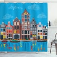 thumbnail image 1 of Ambesonne Amsterdam Shower Curtain, Famous Canal, 69"Wx84"L, Multicolor, 1 of 3