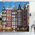 thumbnail image 1 of Ambesonne Amsterdam Shower Curtain, Medieval Buildings City, 69"Wx75"L, Multicolor, 1 of 3
