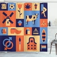 thumbnail image 1 of Ambesonne Amsterdam Shower Curtain, Squares Culture Items, 69"Wx84"L, Multicolor, 1 of 3