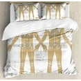thumbnail image 1 of Ambesonne Anatomy Duvet Cover Set, Human Skeleton System, Queen, White Tan, 1 of 6