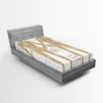 thumbnail image 1 of Ambesonne Anatomy Fitted Sheet, Human Skeleton System, Twin Size, White Tan, 1 of 3