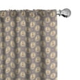thumbnail image 1 of Ambesonne Anchor Window Curtains, Maritime Pattern Stars, Each 28" W x 63" L, Mauve Sand Brown Coral, 1 of 4