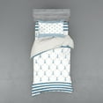 thumbnail image 1 of Ambesonne Anchor Bedding Set 3 Pcs, Abstract Stripes Chain, Twin, Slate Blue White, 1 of 3