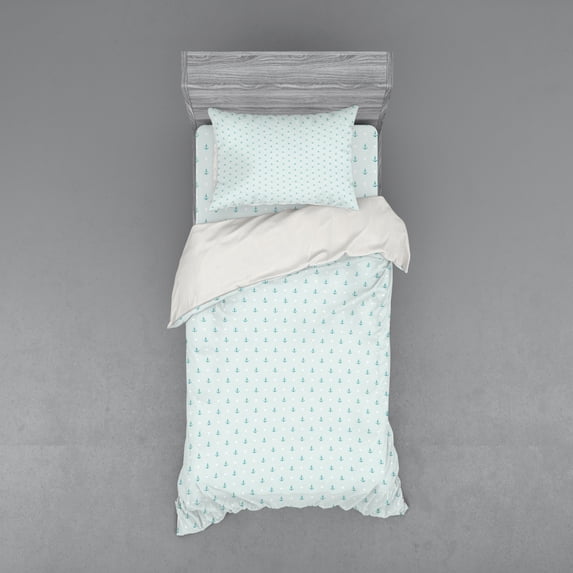 Ambesonne Anchor Bedding Set 3 Pcs, Small Anchors, Twin XL,