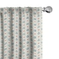 thumbnail image 1 of Ambesonne Anchor Curtains, Maritime Pattern Art, Pair of 28"x84", Blue Red White, 1 of 5