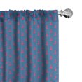 thumbnail image 1 of Ambesonne Anchor Curtains, Pink on Blue Dots, Pair of 28"x84", Magenta Violet Blue, 1 of 5