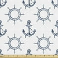 thumbnail image 1 of Ambesonne Anchor Fabric by the Yard Upholstery, Retro Maritime Design, 10 Yards, Navy Blue and White, 1 of 5