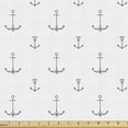 thumbnail image 1 of Ambesonne Anchor Fabric by the Yard Upholstery, Retro Tattoo Art, 1 Yard, Black White, 1 of 5