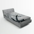 thumbnail image 1 of Ambesonne Anchor Fitted Sheet, Flying Seagulls Grey, Twin XL Size, Grey, 1 of 3